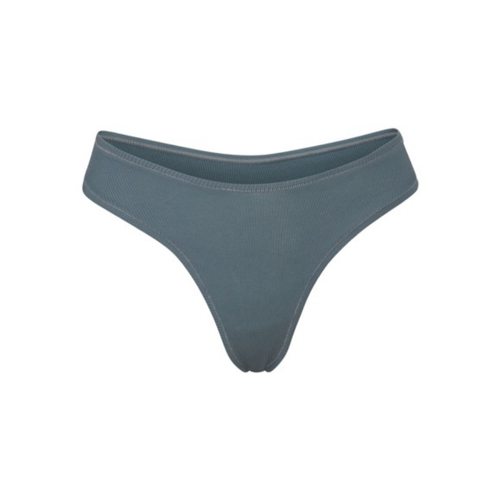 Skims Cotton Rib Dipped Thong